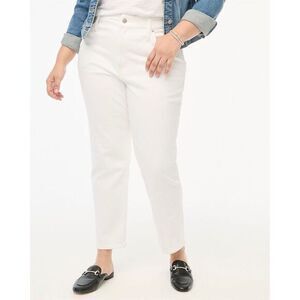 NWT J. Crew Factory‎ Women's Petite Curvy Straight White Jeans Size 34P